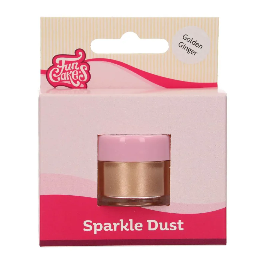 Funcakes Edible Sparkle Dust - Golden Ginger