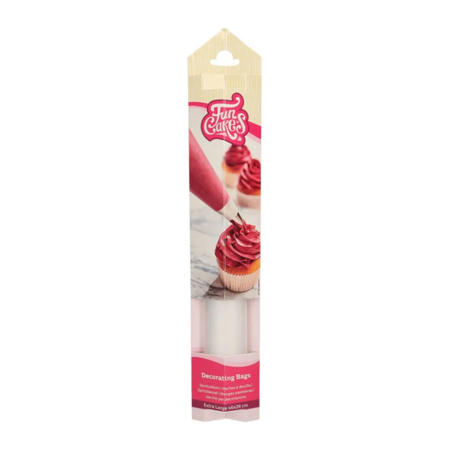 FunCakes Einweg-Spritzbeutel 46cm - 10Stück Extra large