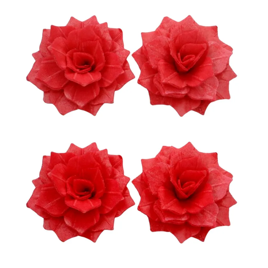 FunCakes Esspapier -Blume Deluxe Rose Rosalia Rot 15 Stück