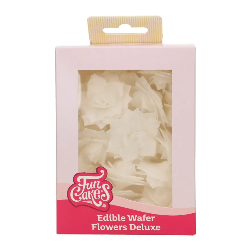 FunCakes Esspapier -Blume Deluxe Rose Rosalia Weiß 15 Stück