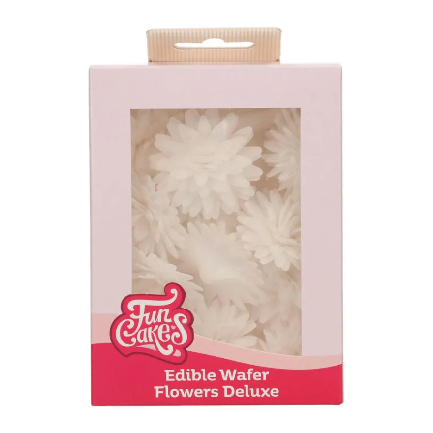 FunCakes Esspapier -Blume Pom Poms weiß 12 Stück