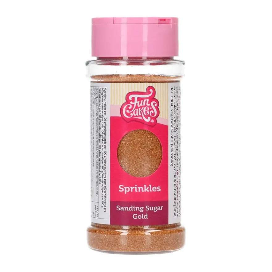 Funcakes feiner Zucker - Gold Sanding Sugar 80g
