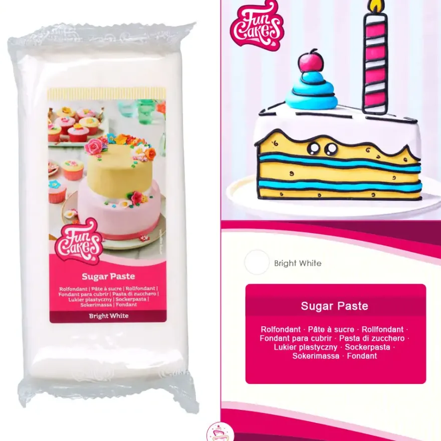 Funcakes Fondant Bright White - 1Kg