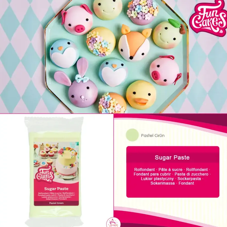 Funcakes Fondant Pastel Green 250g