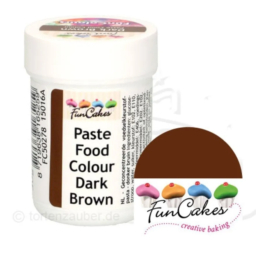Funcakes Funcolours Pastenfarbe - Brown 30g