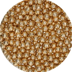 FunCakes Knusprige Choco Perlen - Metallic Gold 60g