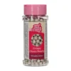 FunCakes Knusprige Schokoperlen - Metallic Silber 60g