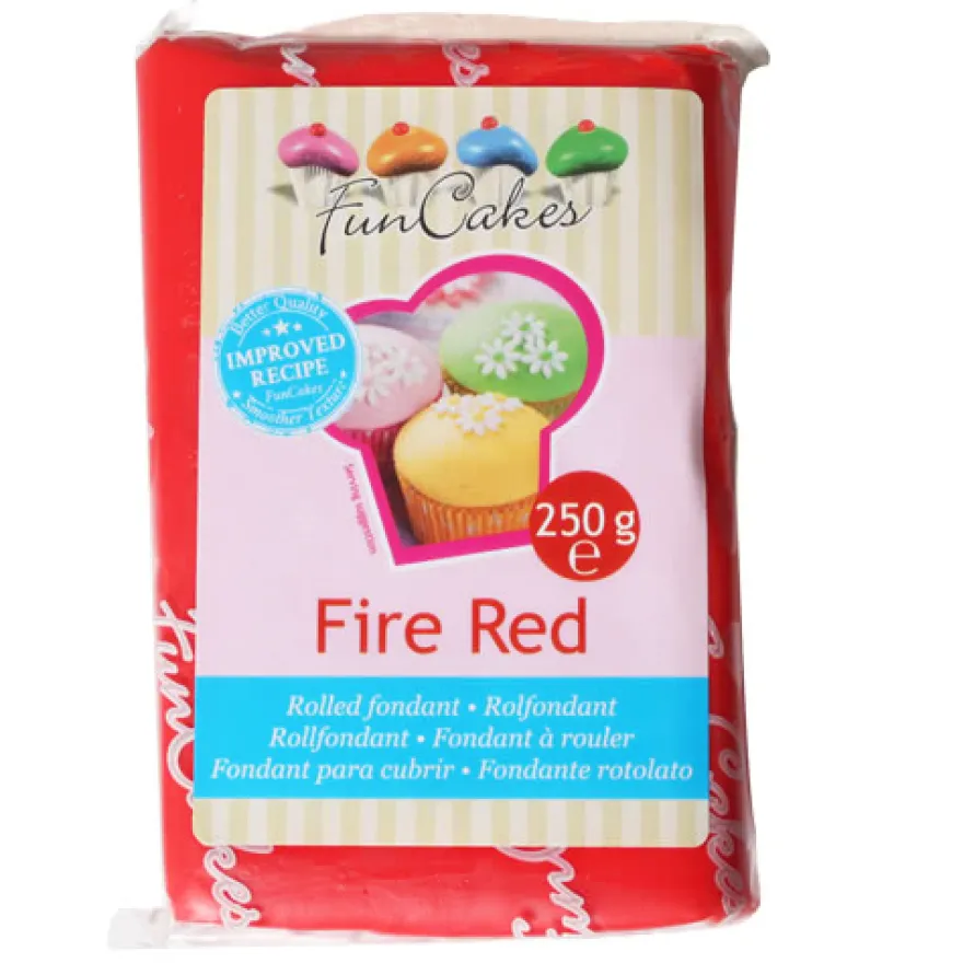 FunCakes Rollfondant Fire Red - 250g