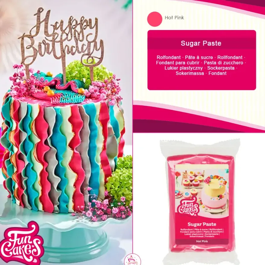 Funcakes Rollfondant Hot Pink 250g