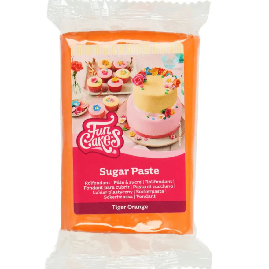 FunCakes Rollfondant Tiger-Orange 250g