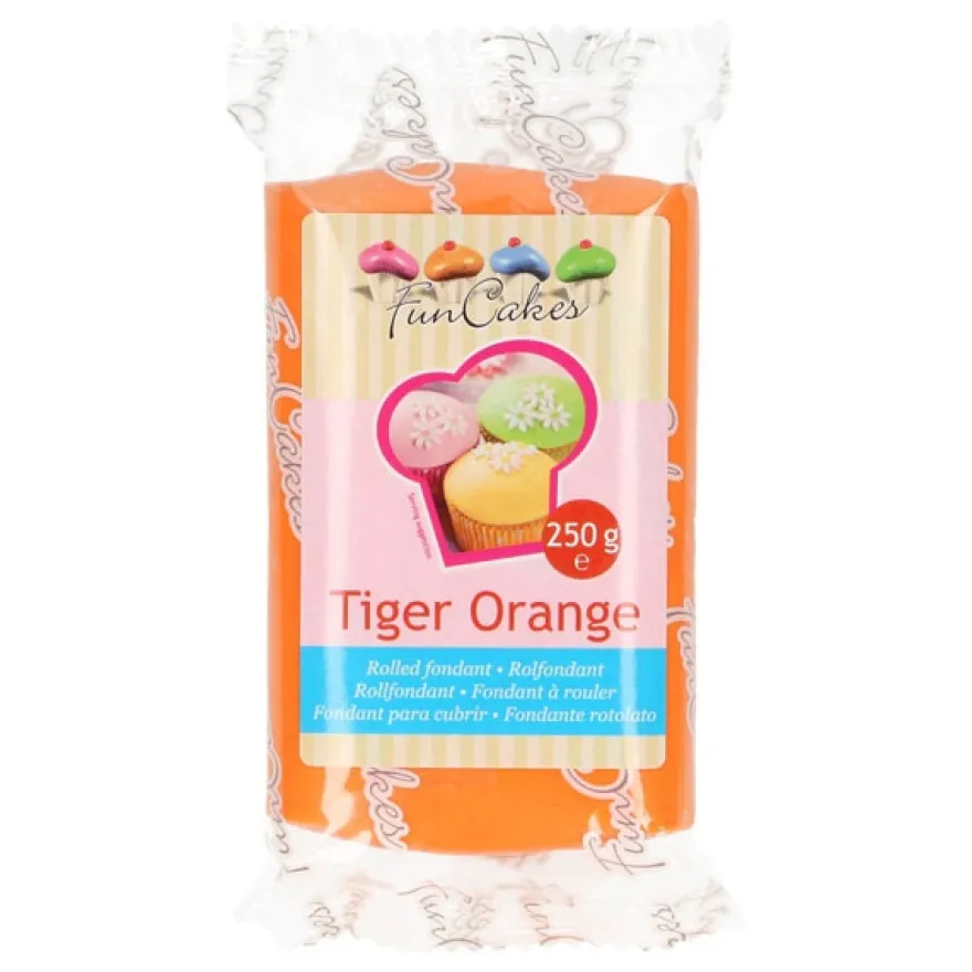 FunCakes Rollfondant Tiger-Orange 250g