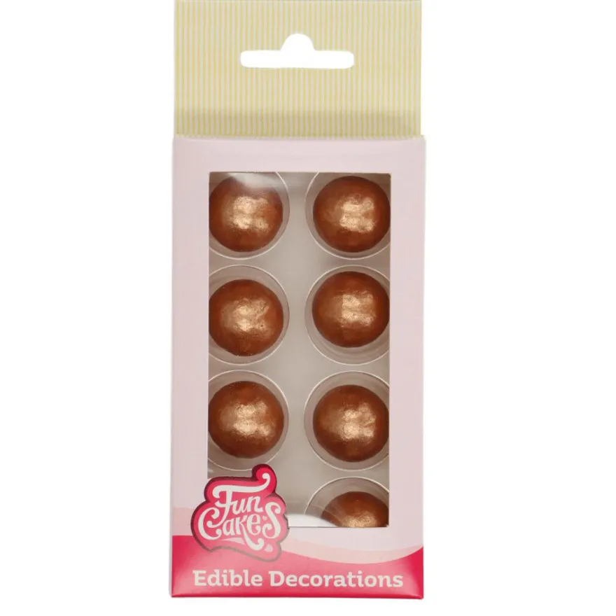 Funcakes Schokokugeln Pearl - Bronze Gold 8 Stück