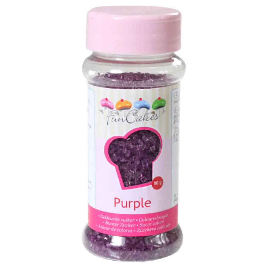 FunCakes Streudeko bunter Zucker - Purple