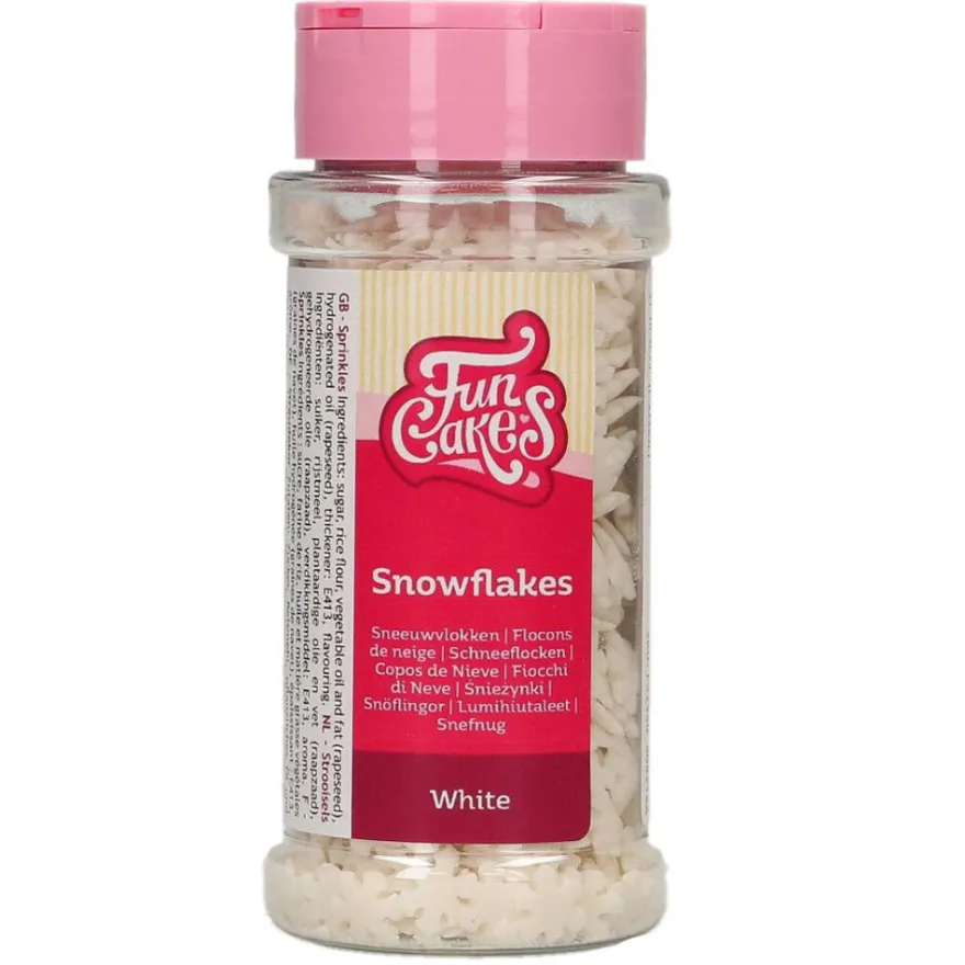 FunCakes Streusel Snowflakes Weiß 50g