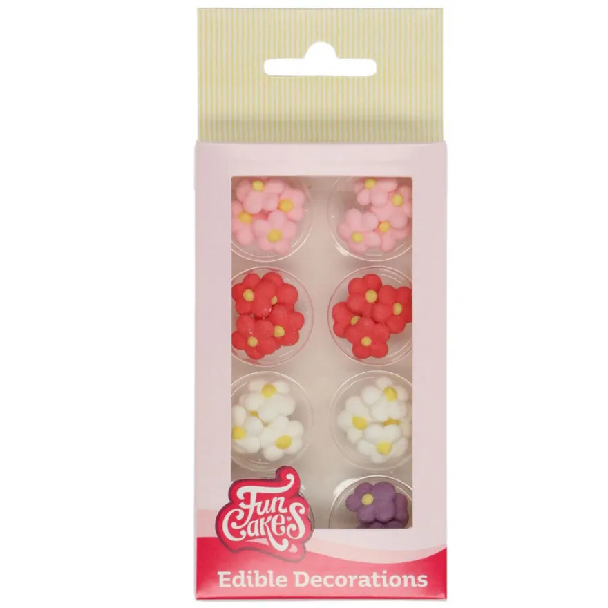 Funcakes Zuckerblumen Mini Flowers 32 Stück - Bunt