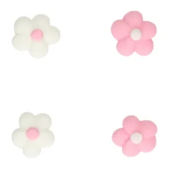 Funcakes Zuckerblumen Mini Flowers 64 Stück - Rosa & weiß