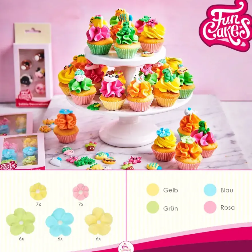 Funcakes Zuckerblumen Pastell Blossom Mix 32 Stk