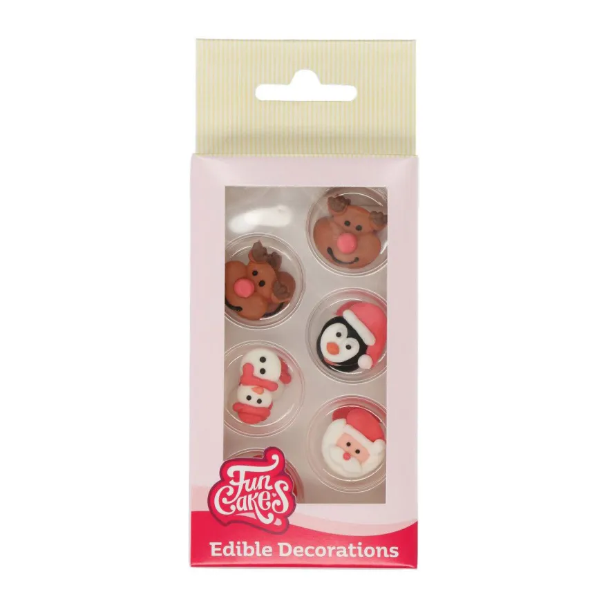 FunCakes Zuckerdeko Christmas - Santa, Schneemann, Elch & Pinguin