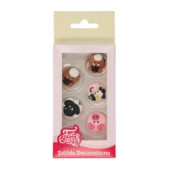 Funcakes Zuckerdekoration Bauernhoftiere 12 Stück