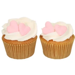 Funcakes Zuckerdekoration rosa Herzen 8 Stück