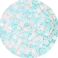 Funcakes Zuckerdeko Schneeflocken Weiss/Blau 50g