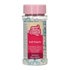 FunCakes Zuckerperlen Blau und weiß – 60g