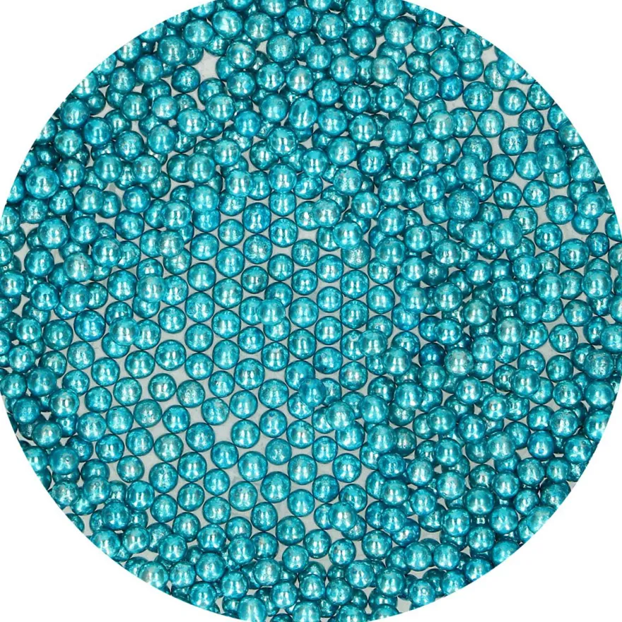 FunCakes Zuckerperlen Metallic Blau 80g
