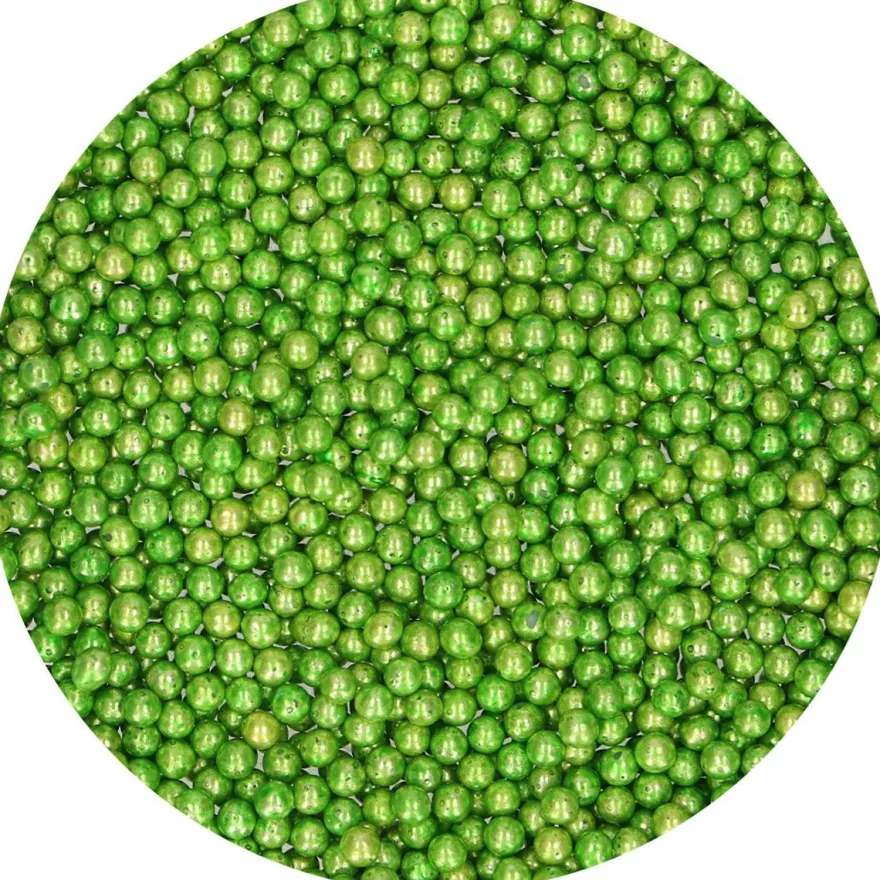 Funcakes Zuckerperlen Metallic Green - Grün 80g