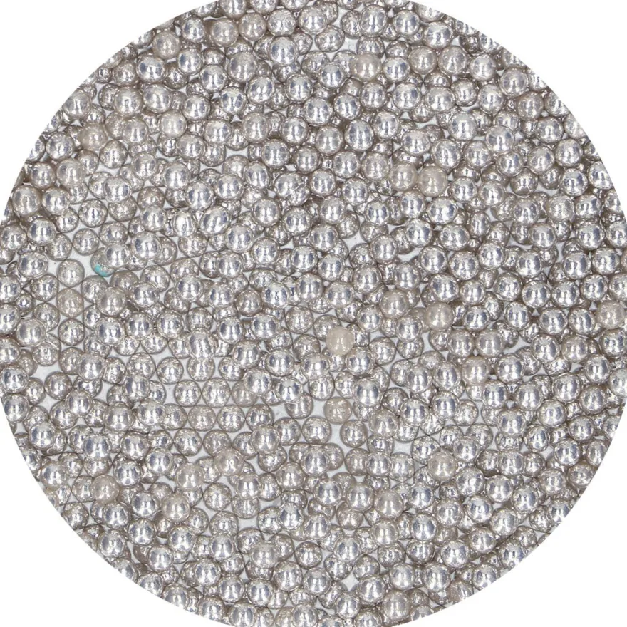 FunCakes Zuckerperlen Metallic Silver 80g