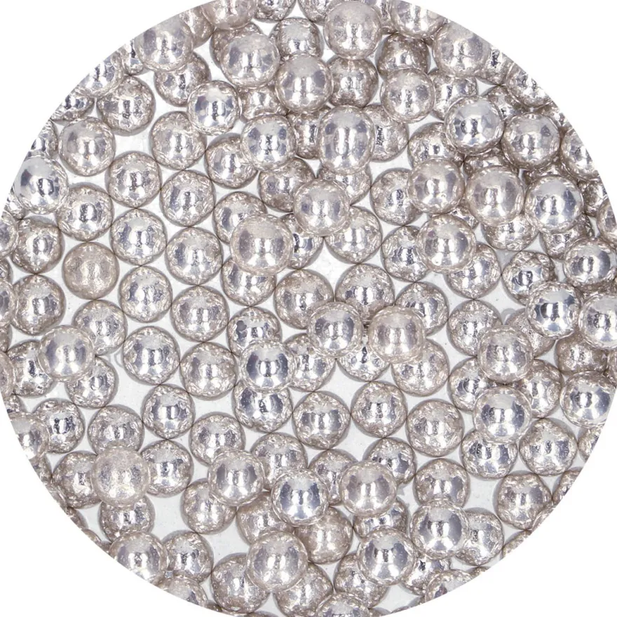 FunCakes Zuckerperlen Metallic Silver - Maxi 8mm