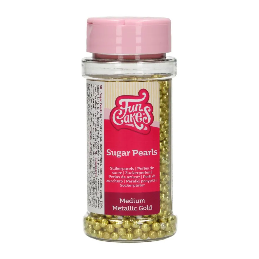 FunCakes Zuckerperlen Metallic Gold