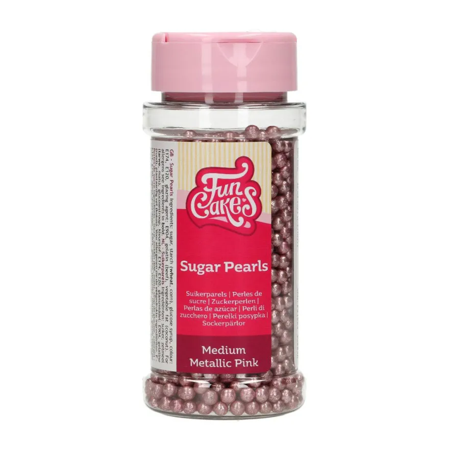 FunCakes Zuckerperlen Metallic Pink