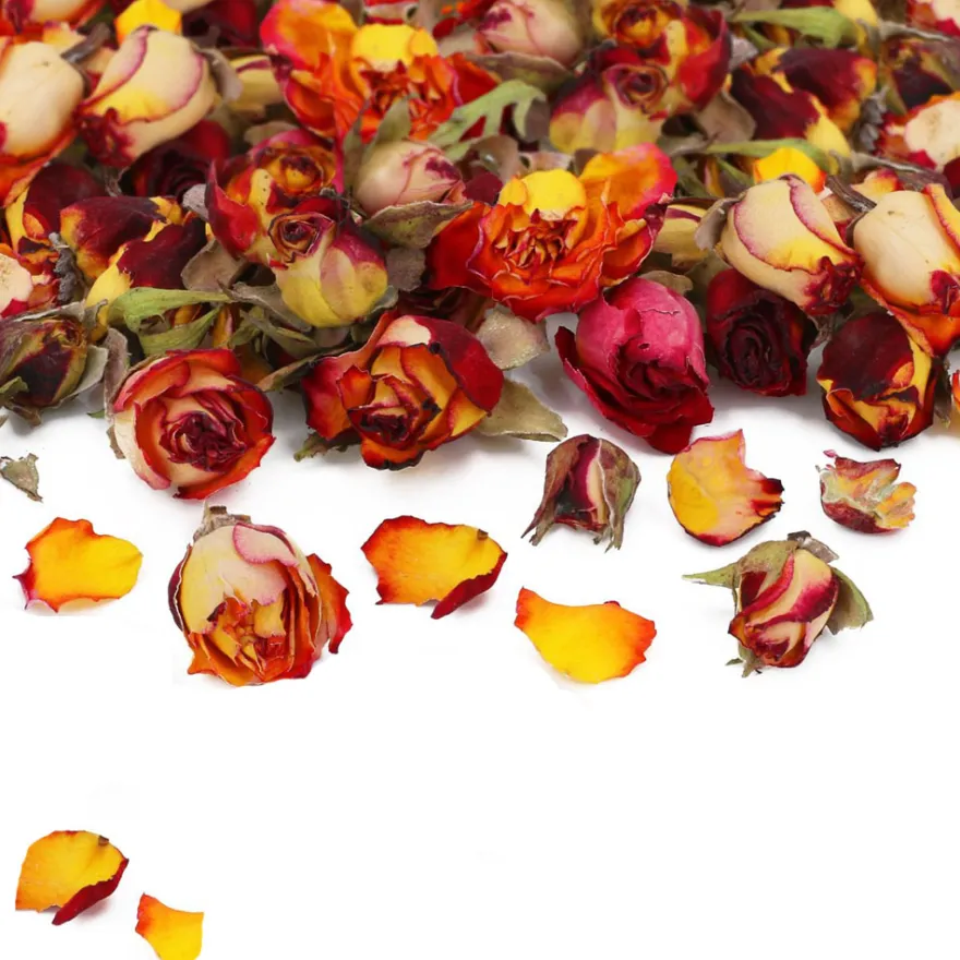 Getrocknete Rosenknospen Gelb-Rot natur 30g
