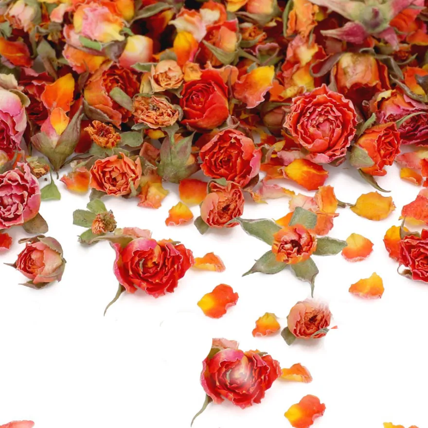Getrocknete Rosenknospen Orange 30g