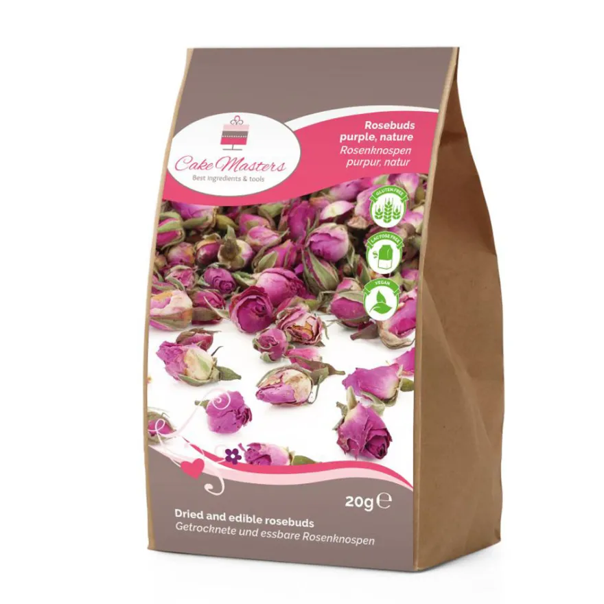 Getrocknete Rosenknospen Purpur, Natur 20g