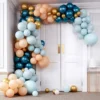 Ginger Ray Ballonbogen - Chrome, Peach & Mint