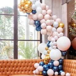 Ginger Ray Ballonbogen -Nude, Chrome & Navy