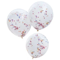 Ginger Ray doppellagige Luftballon - Rainbow Konfetti