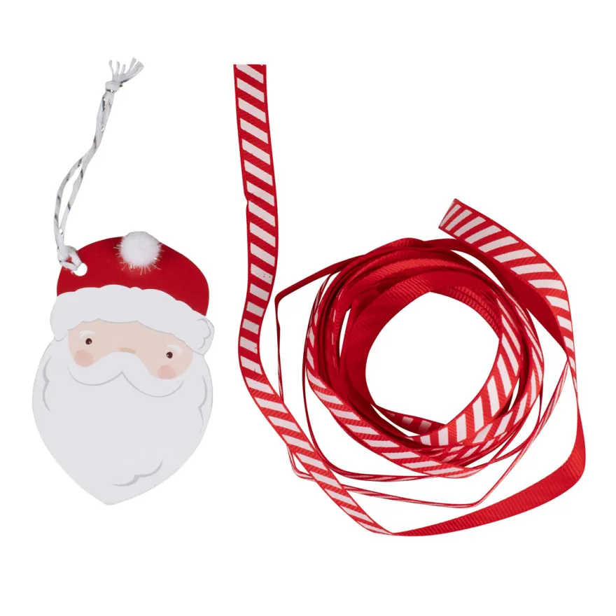 Ginger Ray Geschenkanhänger - Weihnachtsmann 9 Stück