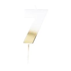 Ginger Ray Gold Ombre Kerze - Zahl 7