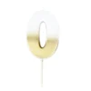 Ginger Ray Gold Ombre Kerze - Zahl 0