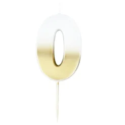 Ginger Ray Gold Ombre Kerze - Zahl 0