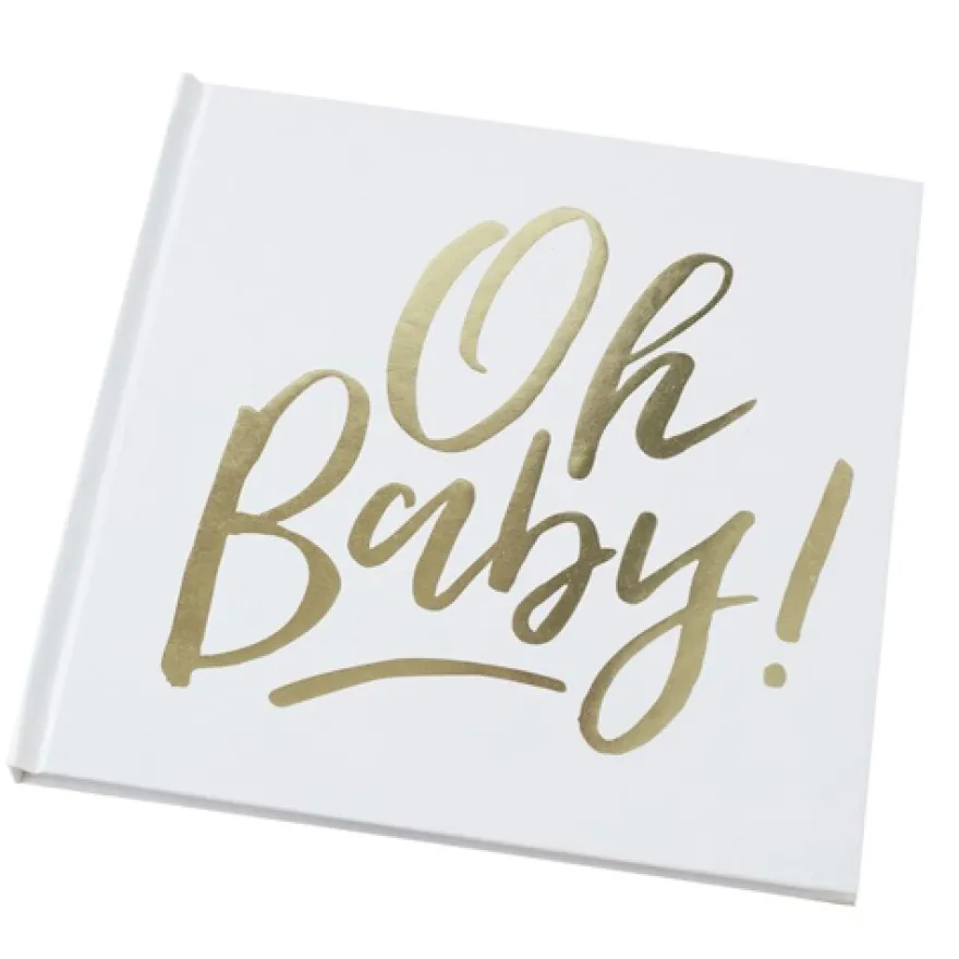 Ginger Ray Gästebuch Oh Baby Gold