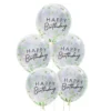 Ginger Ray Happy Birthday Ballon - Blatt Konfetti