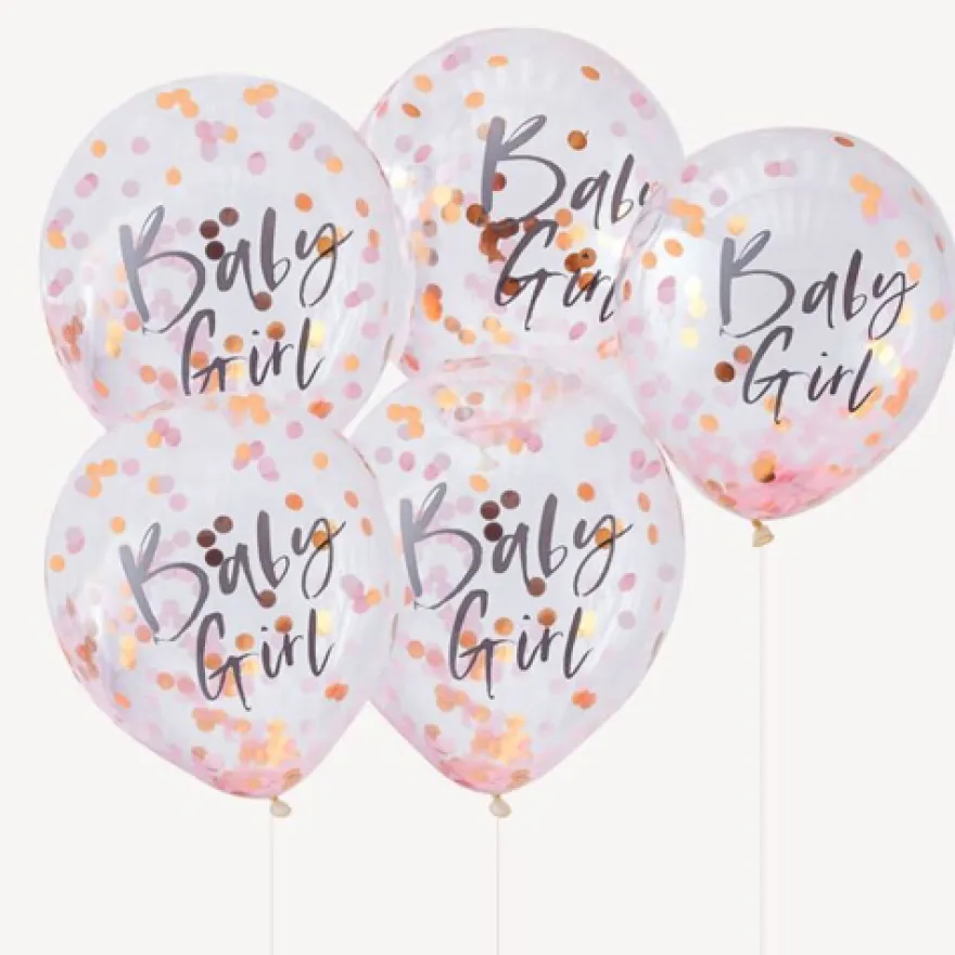 Ginger Ray Konfetti Luftballons - Baby Girl