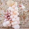 Ginger Ray Pampas Balloon Backdrop Kit - Rose, Chrome & Peach