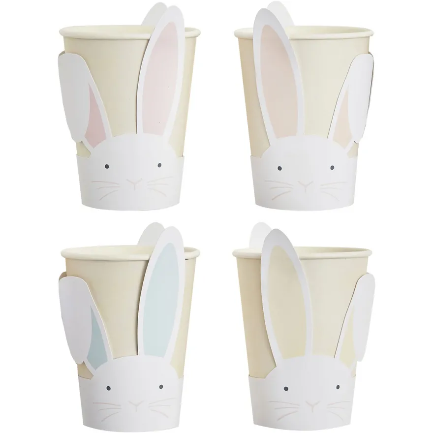 Ginger Ray Pappbecher Easter Bunny - Hase 8 Stück