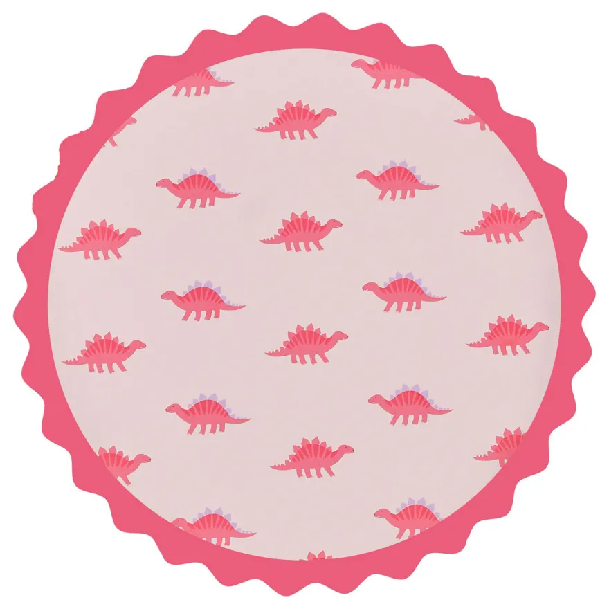Ginger Ray 8 Pappteller - Dinosurier Pink