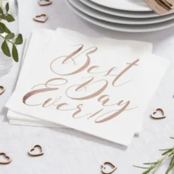 Ginger Ray Servietten - Best Day Ever - Rosegold