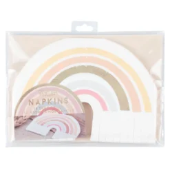 Ginger Ray 16 Servietten - Regenbogen Natur
